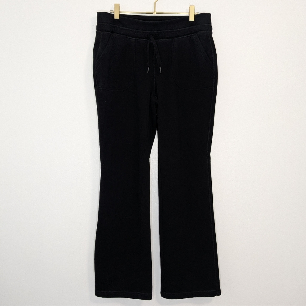 90‎ Degree by Reflex Medium Black Fleece Lined Fit & Flare Sweatpants